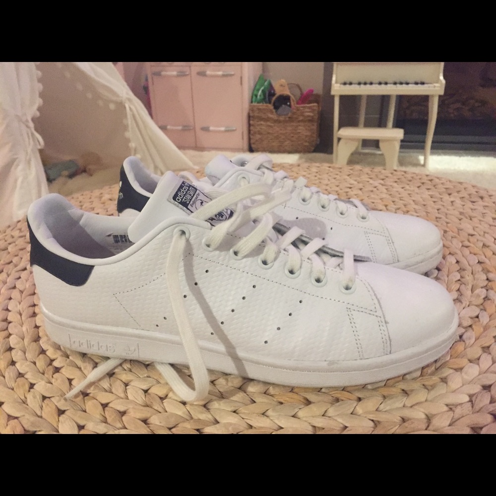 Adidas Stan Smiths, White Leather - 10.5